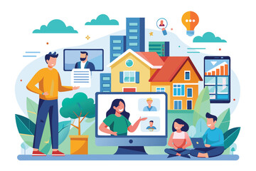 Online Real Estate Consultation With Agent and Clients