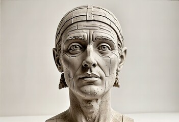 Fototapeta premium Skinwalker statue on a white background