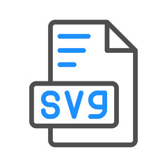 Svg colored outline document icon for a modern look, can be used for websites, UI and mobile apps.