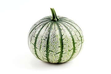 Crenshaw Melon isolated on white background, close up