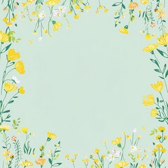 Obraz premium a bright flower frame background 