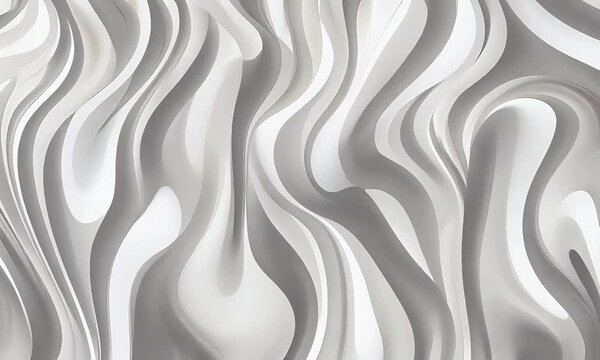 A seamless pattern with pale grey zebra stripes, their lines flowing and intertwining in an organic fashion.