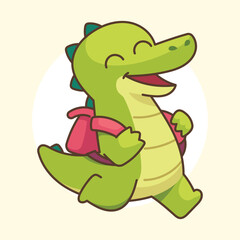 flat vector animal education illustration