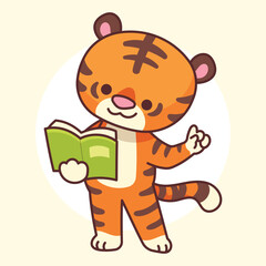 flat vector animal education illustration