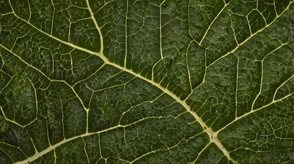 Obraz premium A highly detailed, close-up photograph of intricate leaf texture
