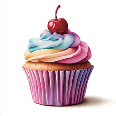 Cloud with rain isolated on a white background. 3d illustration. 