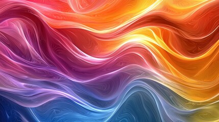 Obraz premium Vibrant Abstract Waves in Colorful Motion