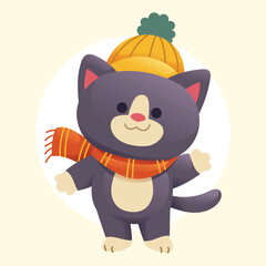 Gradient Character Autumn illustration