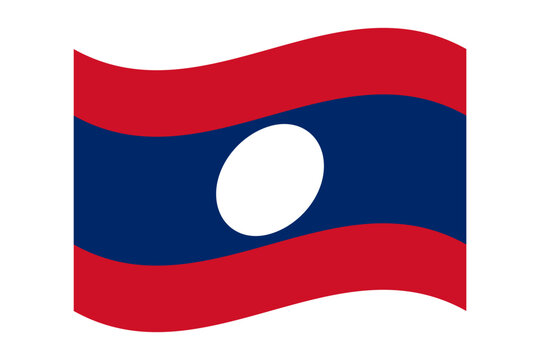 recommend clip art: Vector illustration of wavy Laos flag on transparent background