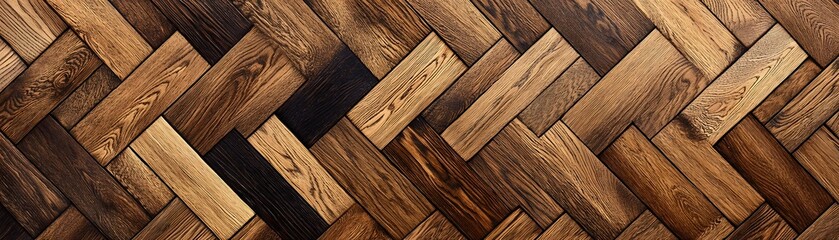 A Diagonal Pattern of Richly Textured Wooden Planks