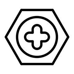 Fototapeta premium Screw line icon