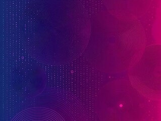 A vibrant abstract background featuring concentric circles in shades of purple and pink, creating a dynamic and modern digital atmosphere.