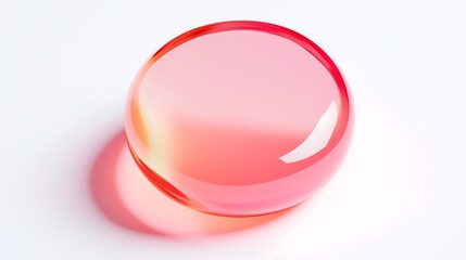 Red or pink round bead, glass object 02