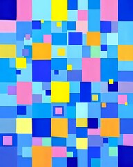 image abstraite pour fond contenant une multitude de carr&eacute;s de couleurs diff&eacute;rentes