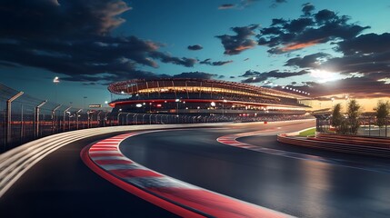 Race Track at Night