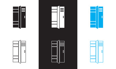Lockers icon . isolated on white and black background. EPS 10