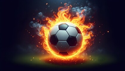 PNG Soccer ball on fire soccer sports illustration.