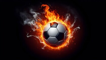 PNG Soccer ball on fire soccer sports illustration.