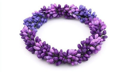 Delicate Purple Floral Wreath for Decoration