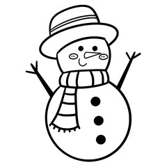 snowman with hat icon