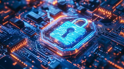 Obraz premium Cyber Security and Data Protection