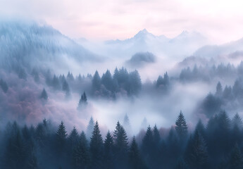 fog in mountains