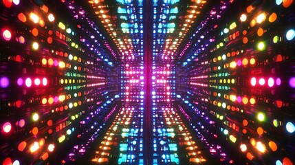 Abstract LED Wall with vibrant colors
