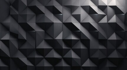 Fototapeta premium Monochrome Geometric Wall Angular Patterns and Industrial Minimalism in High-Contrast Black & White V1