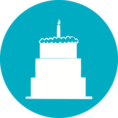 Happy birthday single vector icon