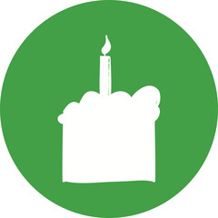 Happy birthday single vector icon