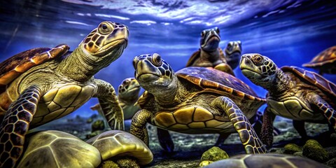 Fototapeta premium Delightful Turtle Drawings: A Collection of Vibrant and Artistic Illustrations Showcasing Turtles in Various Styles, Perfect for Nature Lovers and Art Enthusiasts Alike