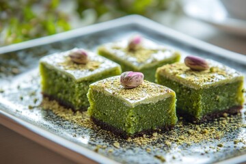 Plate with cake slices