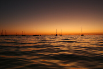 Marina de la Paz M&eacute;xico al atardecer