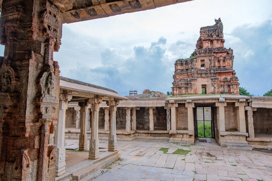The Krishna Temple at Hampi India. This temple is dedicated to Lord Balakrishna, the form of Lord Krishna when he was an infant and was built in the year 1513 A.D.
