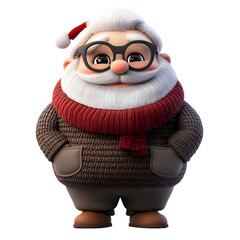 Jolly Santa Claus in a cozy sweater, ready to spread Christmas cheer!  Happy Holidays!