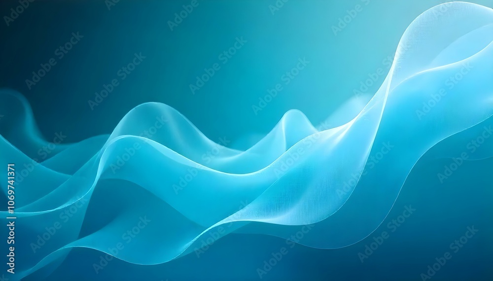 Aufkleber Abstract blue cyan gradient abstract background. elegant bright and smooth light soft blue color illustration backdrop, Abstract background of blue color with black background. Modern background