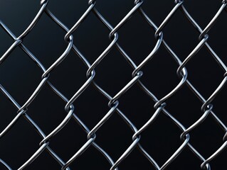 Fototapeta premium Chain Link Fence Close Up