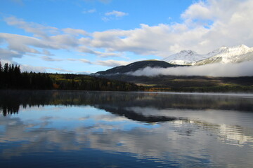 Reflections On Pyramid Lake, Jasper National Park, Alberta