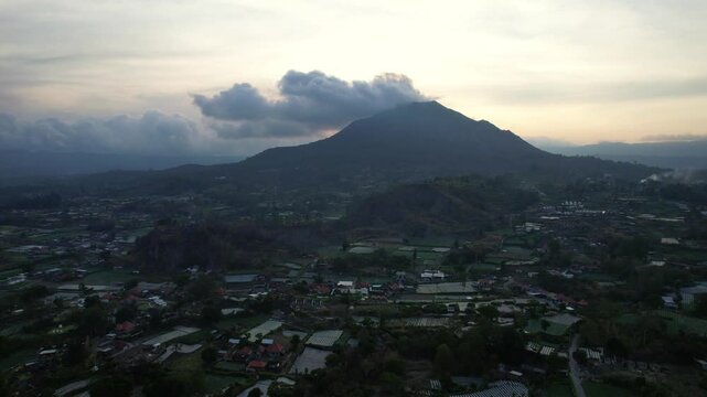 volcanic slabs of Mount Batur and Mount Abang, Lake Batur
