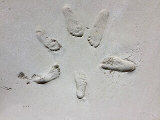 footprints in the sand