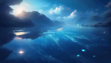 Obraz premium ファンタジー海神秘的 美しい TRPG背景素材