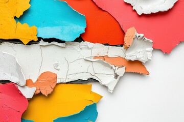 Vibrant mixed media art creative textures and colors in bold composition