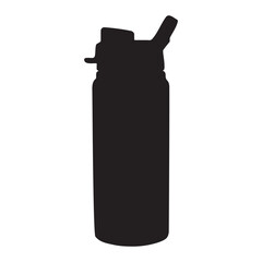 Camping Water Bottle Silhouette Vector Illustration