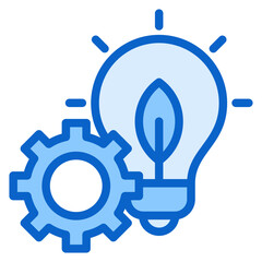 Energy Efficiency Blue Icon