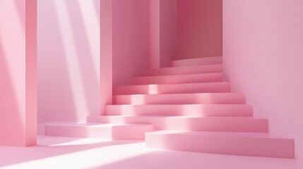 A minimalist pastel pink background