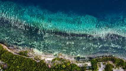 Drone photo including reef from the phillipines