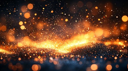 A vibrant explosion of fiery sparks against a dark background, perfect for winter celebrations, advertising for parties, and winter-themed designs.