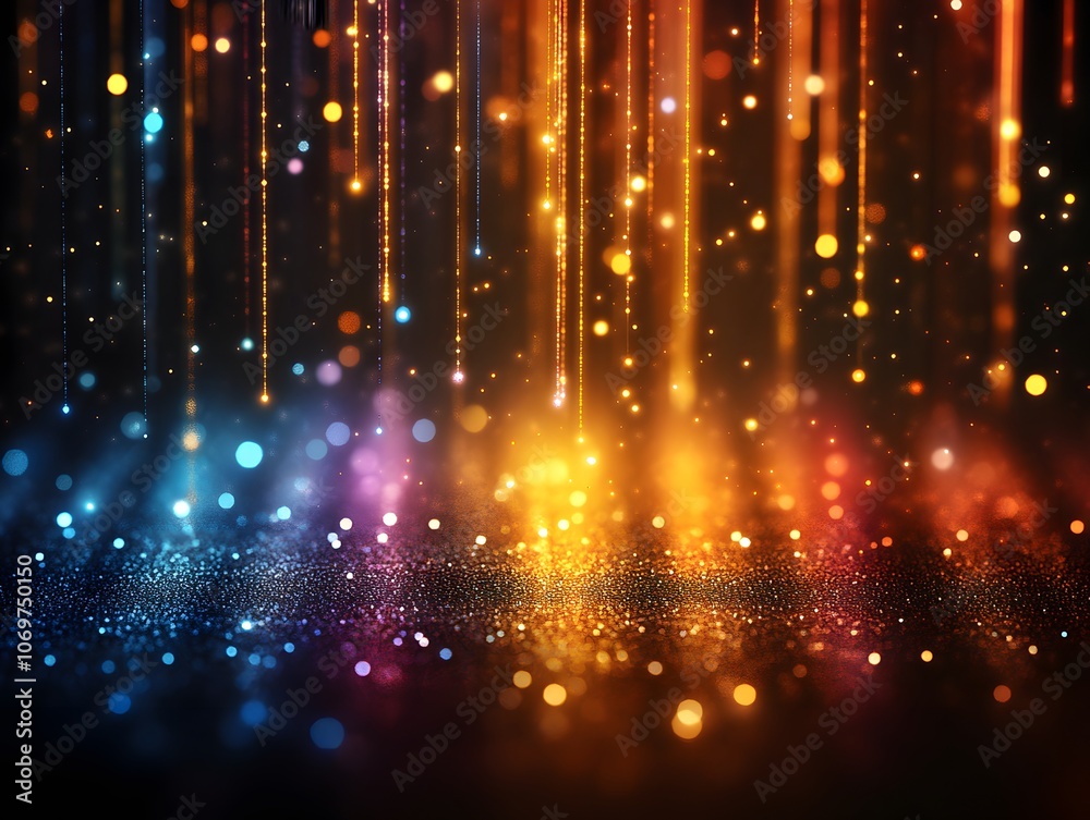 Fototapete Bright gradient background with colorful grains. It represents a mix of energy, movement, fun and liveliness with the grain of old computer graphics or noisy TV. It has a retro or futuristic feel.
