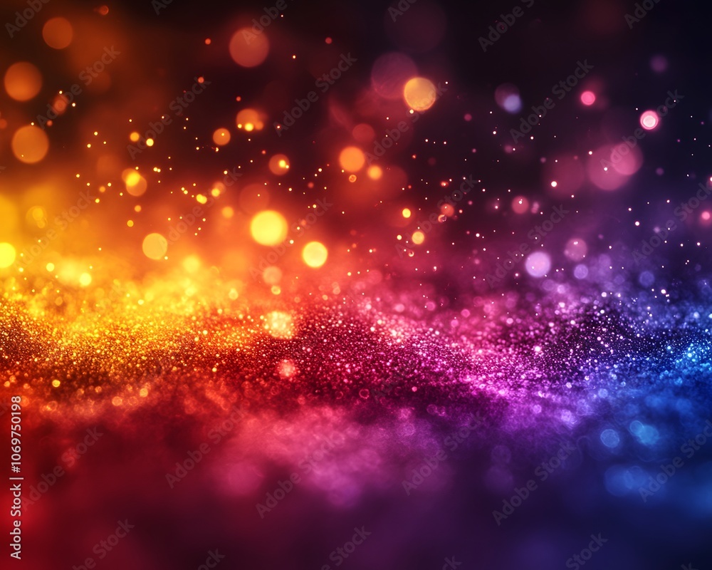 Fototapete Bright gradient background with colorful grains. It represents a mix of energy, movement, fun and liveliness with the grain of old computer graphics or noisy TV. It has a retro or futuristic feel.