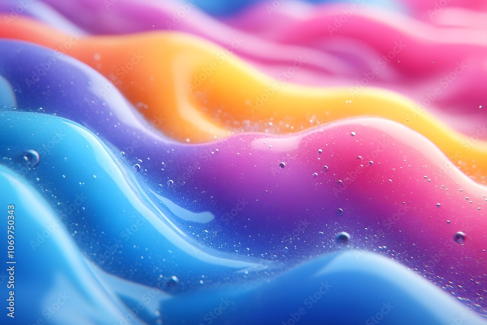 Fototapete Bright gradient background with colorful grains. It represents a mix of energy, movement, fun and liveliness with the grain of old computer graphics or noisy TV. It has a retro or futuristic feel.